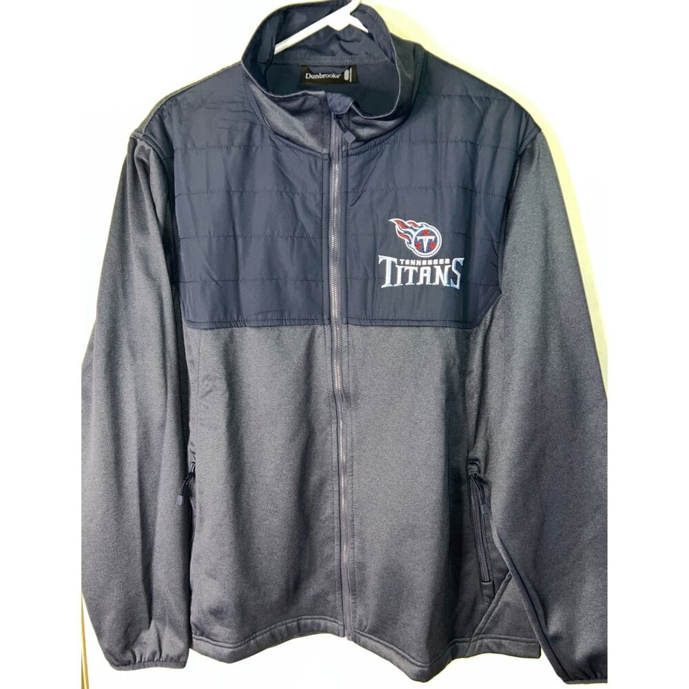 Tennessee Titans NFL Navy & Gray Full-Zip Jacket By Dunbrooke Mens Size Large